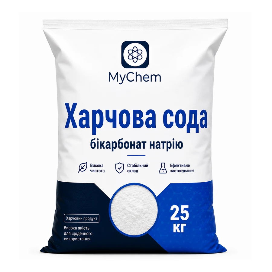 Харчова сода Е-500 (бікарбонат натрію) 25 кг Мішок