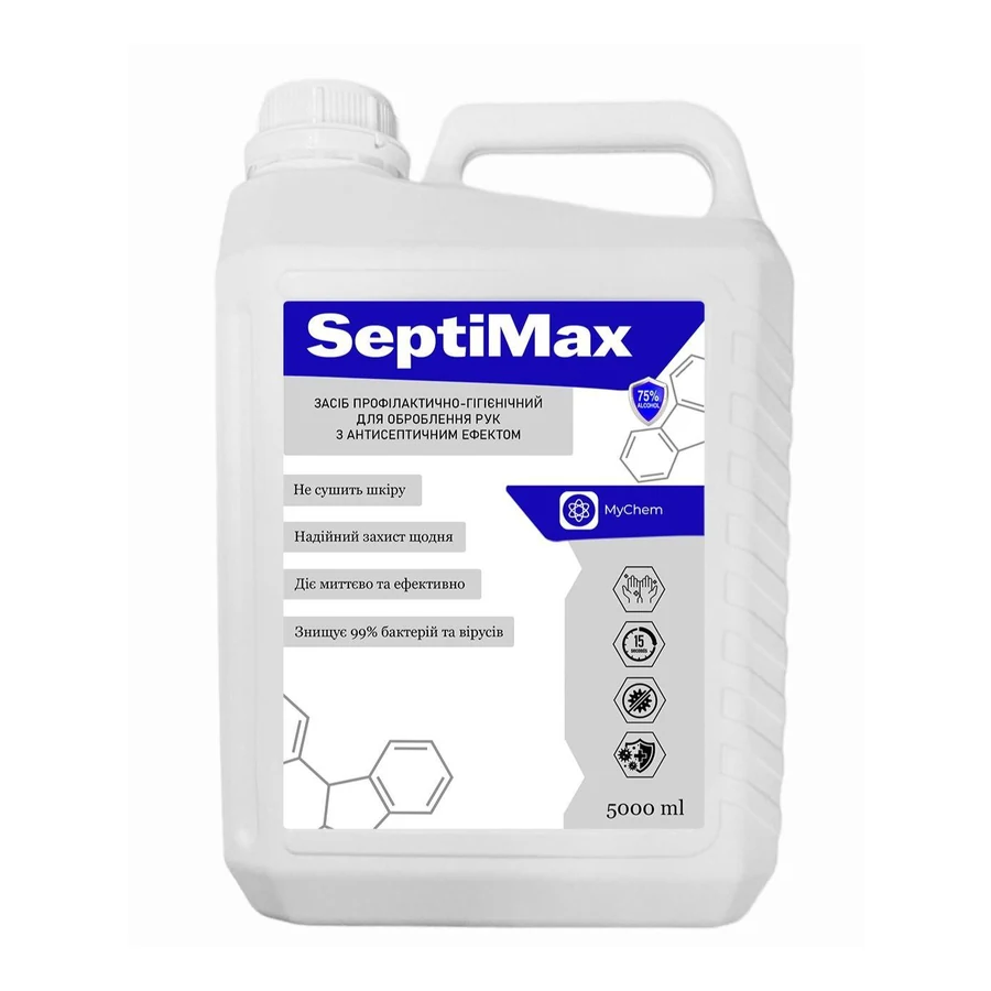 Антисептик для рук 75% спирта SeptiMax 5 л