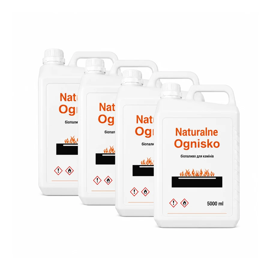 Паливо для біокамінів Naturalne Ognisko 5 л (комплект 4 шт)
